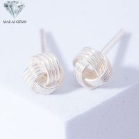 Malai Gems ต่างหูเงินแท้ Silver 925 รุ่น Minimal ตะกร้อ 6 mm ต่างหูเงินแท้