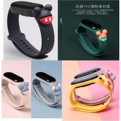 สายนาฬิกาข้อมือ ซิลิโคน สำหรับ Xiaomi Miband3/4 Sาคาต่อชิ้น (เฉพาะตัวที่ระบุว่าจัดเซทถึงขายเป็นชุด)