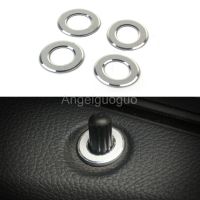 Angelguoguo 4 Pcs ประตูรถ Bolt ล็อคประตูปุ่มสวิทช์สติกเกอร์สำหรับ Benz GLK Class X204 Cls Class W218 W204