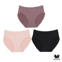 Panty set กางเกงในรูปแบบ เซ็ท 3 ชิ้น รุ่น WU1T34 สีเบจ-ดำ-น้ำตาล (BT)