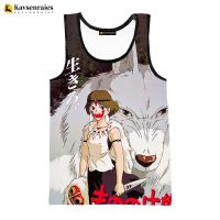 hot【DT】 2023 Anime Mononoke Printed Men Fashion Streetwear Oversized Sleeveless Mens Clothing