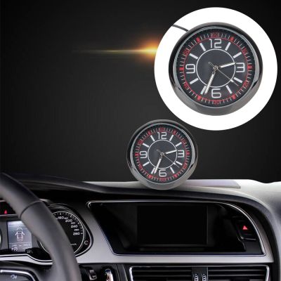 《Two dog sells cars》นาฬิกาขนาดเล็กเรืองแสง,นาฬิกาแสดงเวลารถยนต์ดิจิตอลอุปกรณ์ตกแต่งภายในรถตัวชี้นาฬิกา