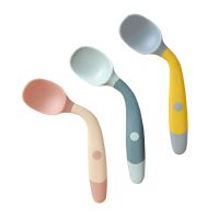 2Pcs Baby Silicone Spoon Toddler Training Bendable Soft Spoons Table Forks Auxiliary Food Utensils Children Tableware Set Bowl Fork Spoon Sets