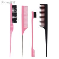 4pcs Hair Styling Combs Set Teasing Hair Brush Rat Tail Comb for Women Back Combing Hairdressing Tool