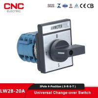 CNC LW28-20A AMMETER Panel Mount 4-Position 3Pole Rotary Selector Changeover Switch 660V 20A