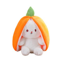 กระต่ายนุ่มของเล่นที่น่ารักสตรอเบอร์รี่ผลไม้สีส้มสัตว์ Plushie นุ่มเครื่องประดับ PP ตุ๊กตาผ้าฝ้ายกระต่ายอีสเตอร์สัตว์ของขวัญวันเกิดของเล่นตุ๊กตาเด็กผู้หญิง