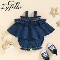 ZAFILLE 0-18M ทารกแรกเกิด Jumpsuit สำหรับเด็ก Suspenders เสื้อผ้า Denim เด็กวัยหัดเดินบอดี้สูท Tutu Overalls สำหรับเด็กชุด