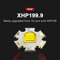 900Lumens Super Bright XHP199 LED ไฟฉายที่มีประสิทธิภาพยุทธวิธีไฟฉาย USB ชาร์จโคมไฟแบบพกพาซูมตั้งแคมป์ไฟ