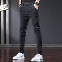 CODyx648 Men s jeans slim-fitting pants Korean style trendy casual trousers black youth stretch all-match pants spring -Celana jeans lelaki yang menyesuaikan seluar licin gaya Korea celana cenderung biasa muda hitam menyebar seluar sepadan musim semi