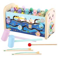 Toddler Learning Toys 7-in-1 Wooden Hammering Pounding Toy STEM Learning Toys Portable Educational Desktop Toys for Boys Girls Kids lovely