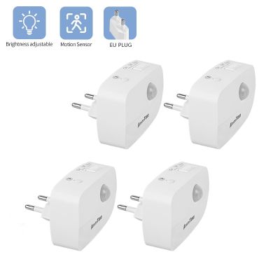 ⊙✔ LED Night Light Motion Sensor Lamp Wireless Night Lamp Bedroom Bedside Lights Plug in/AAA Batteries Powered For Closet