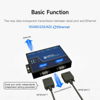 2พอร์ต Serial Server RS485 RS232 RS422 To Ethnernet TCP UDP MQTT HTTP Modbus Gateway TCP- RTU Build-In Watchdog NB124S