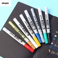 CHEPIN 0.7mm 8 สี ซ่อมรอยขีดข่วนสีรถ เครื่องมือเขียน ถาวร อุปกรณ์การเรียน Art Marker เครื่องหมายเมทัลลิค ปากกามาร์กเกอร์ เพ้นท์มาร์กเกอร์