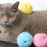 Interactive Toys For Indoor Cats Electronic Catnip Toy Chirping Sound Plush Balls For Chasing