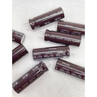 โล๊ะ ขาสั้น แพ็ค 10ตัว 680uf25vอลูมิเนียม ตัวเก็บประจุ  Electrolytic Capacitor ขา2ขา ของใหม่ ตัดขา