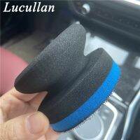 Lucullan Car Waxing Sponge 3 Inch Auto Maintenance Cleaning Tools With Solid Foam Handle Wax Applicator Pad