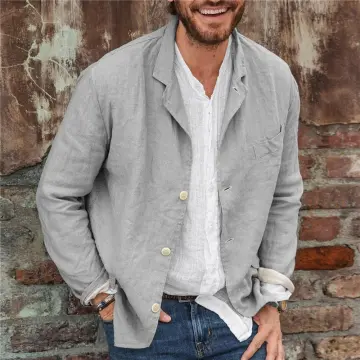 Mens casual blazer on sale grey