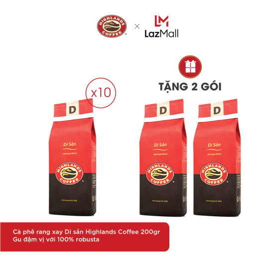 Tặng 2 gói cà phê rang xay di sản highlands coffee 200g - gu đậm khi mua - ảnh sản phẩm 3