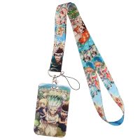 A1823 Dr·STONE Japanese Manga Neck Strap Lanyards for Key ID Card Gym Cell Phone Strap USB Badge Holder Rope Anime Key Chain Phone Charms