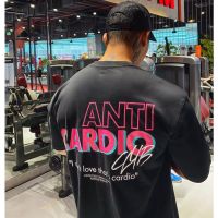 ๑►☈ Anti CARDIO เสื้อยืดลําลอง ผ้าฝ้าย แขนสั้น โอเวอร์ไซซ์ แฟชั่นใหม่ สําหรับผู้ชาย ใส่ออกกําลังกาย เข้ายิม