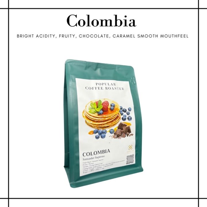 เมล็ดกาแฟคั่ว-colombia-santander-supremo-คั่วกลางค่อนเข้ม
