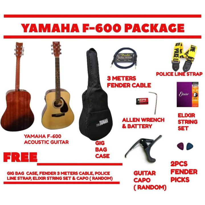 Genuine YAMAHA f600 Folk Acoustic Guitar 41 Inches For Beginners