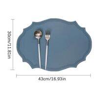 【CC】☬✚ﺴ  Leather Placemats Irregularly Shaped And Greaseproof Domestic Food Hotels