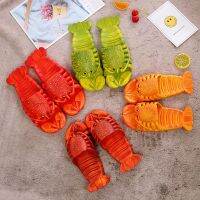 Manufacturers Wholesale Summer Fashion Sandals And Slippers For Men And Women Lobster Slippers Funny Parent-Child Crayfish Beach Slippers