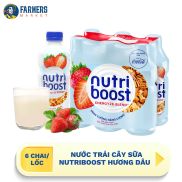 Giao hàng toàn quốc  Lốc 6 chai  Nước trái cây sữa Nutriboost hương dâu -