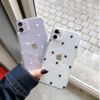 Fashion Love Heart Phone Case For iPhone 11 13 Pro Max 12 Mini X Xr XS Max 7 8 Plus SE 2020 Shockproof Transparent Soft Cover