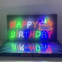 ป้ายไฟHAPPY BIRTHDAY  ป้ายไฟ LED ป้ายไฟตกแต่งหน้าร้าน สร้างความโดดเด่นให้ร้านคุณ มีสินค้าพร้อมจ้าาา