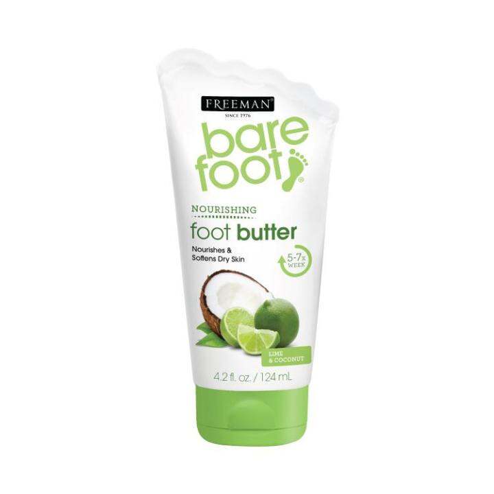 Freeman Barefoot Nourishing Foot Butter Cream Lime & Coconut 125ml x1 ...