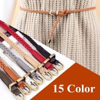 Retro Narrow Women Belt Fashion Female Pin Buckle Braided Waistband  Casual Waist Rope Decoration