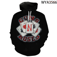 New New Casual Guns N Roses Sweatshirts 3D Printed Men Women Children Hoodies Long Sleeve Pullover Streetwear Boy Girl Kids Jacketrend