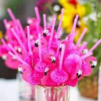 25/50Pcs Drinking Straws Hawaiian Beach Birthday Decoration Pool Wedding Supplies