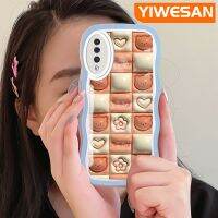 YIWESAN เคส A30s A50s A50กาแลคซีของปลอกสำหรับ Samsung ลายการ์ตูน3D หมีป้องกันเลนส์กล้องเคสโทรศัพท์แบบใสขอบแบบดั้งเดิมกันกระแทกกรอบซิลิโคนเคสนิ่มโปร่งใสสีสันสดใส