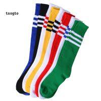 Tsogto Teenager Uni Long Striped Breathable Football Sports Casual High Tube Socks