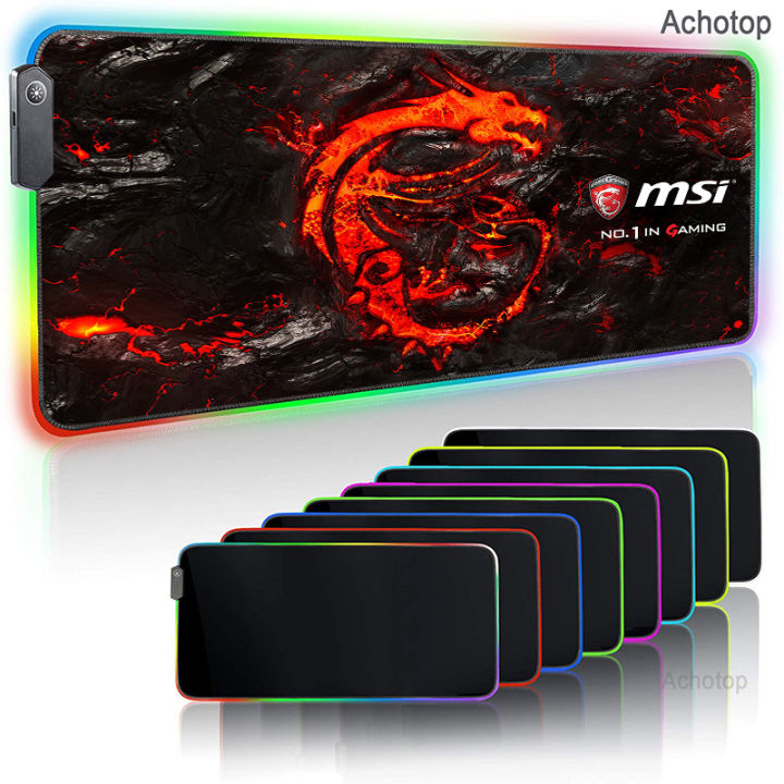 msi-dragon-led-light-gaming-mouse-pad-rgb-large-keyboard-cover-non-slip-rubber-base-computer-carpet-desk-mat-xl-pc-game-mousepad