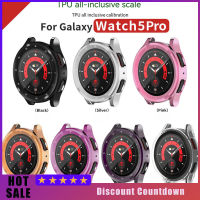 เคสนาฬิกาเครืองป้องกันน้ำหนักเบาใช้ได้กับ Samsung Watch5 Pro 45มม. กรอบกันชนที่มีสเกล