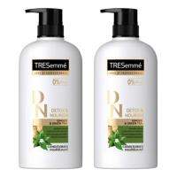 TRESemme Conditioner Detox and nourish ginger and Green Tea 450 ml.เทรซาเม่ เอ็กซ์เพิร์ท ซีเล็กชั่น ซาลอน ดีท็อกซ์ คอนดิชันเนอร์ 450 มล.#สีเขยว(แพ็ค2ชิ้น)