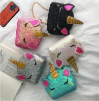 Wallets Women Young Girl Messenger Cartoon Cute Sequined Unicorn Shoulder Bag Fashion Trend Purse