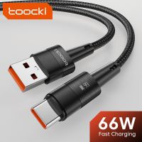 Toocki สาย USB ชนิด C 6A,สายชาร์จแบตเตอรี่ชาร์จเร็ว66W 3.0ชาร์จเร็วสำหรับ Huawei Xiaomi POCO Samsung Macbook Type C Cord