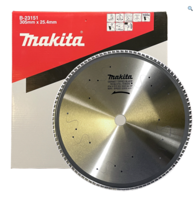 Makita  accessories saw blade carbide tipped for Stainless steel อะไหล่แท้ ใบเลื่อยตัดเหล็ก สแตนเลส ขนาด 12 นิ้ว 100ฟัน B-23151 ใช้กับเครื่อง ตัด LC1230 (รอบต่ำ) จากศูนย์ ASP