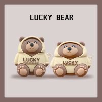 ♂☃ Cute lucky bear Headphone Cases For Airpods 1 2 Case Clear Silicone PVC Earphone Cover For Airpods 3 Pro Coque