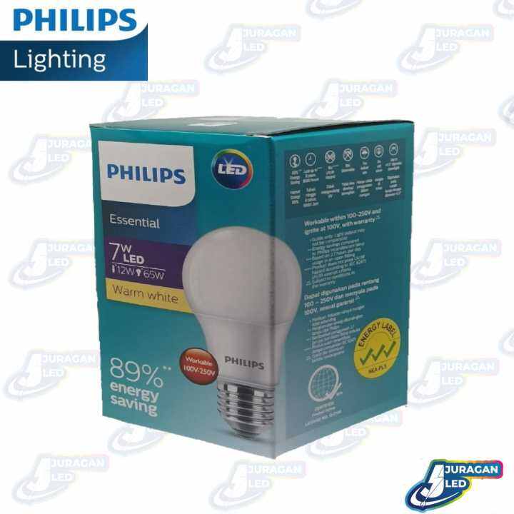 Philips Essential LED Bulb 7W E27 3000K - Warm White | Lazada Indonesia