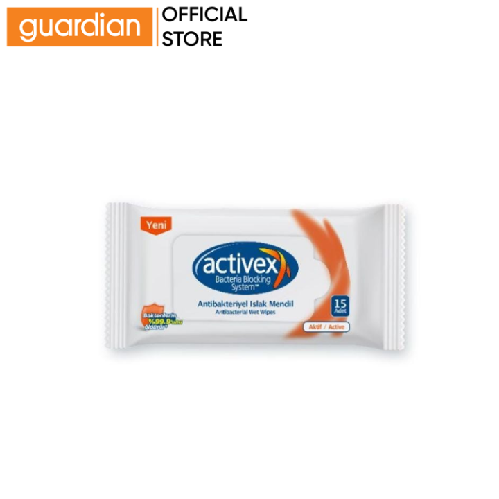 Activex Antibacterial Wet Wipe Active 15 Sheets X 3 Lazada