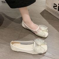 ?◄┅۩ 2023 spring new all-match fairy evening with fragrant mesh single shoes square toe flat women