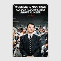 The Wolf Of Wall Street โปสเตอร์เมทัลมีคราบกำแพงถ้ำปาร์ตี้โปสเตอร์คลาสสิกโปสเตอร์ดีบุก