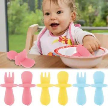 Baby-Led Weaning Silicone Spoon Learning Feeding Scoop Training Utensils  Newborn Toddler Tableware 