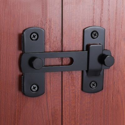 【LZ】ஐ❧  Sliding Barn Door Latch for Locking Sliding 180 Degree Right Angle Door Lock Gate Bolt Wine Cabinet Closet Window Door Lock Plug